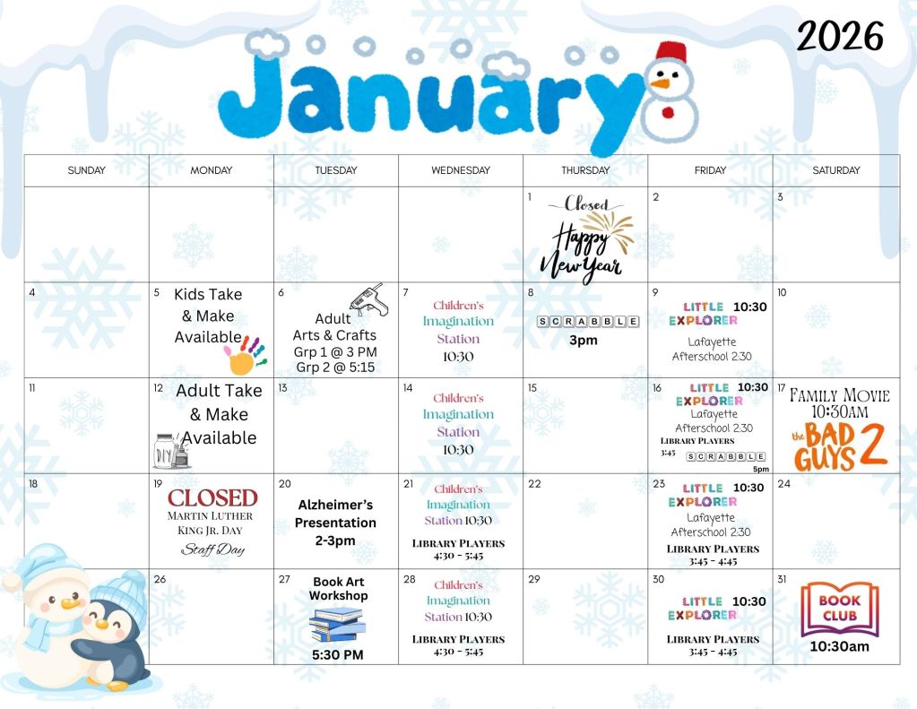 January Events Calendar